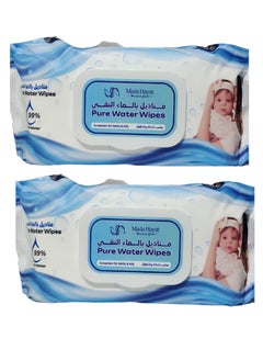 اشتري 2 pieces of  pure water wipes 2X 80 wipes في السعودية