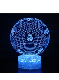 اشتري Five Major League Football Team 3D LED Multicolor Night Light Touch 7/16 Color Remote Control Illusion Light Visual Table Lamp Gift Light Team Real Madrid في الامارات