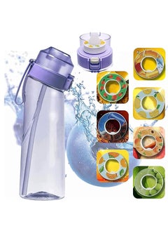 اشتري Sports Air Water Bottle BPA Free Starter up Set Drinking Bottles,650ML Fruit Fragrance Water Bottle, with 7 Flavour pods%0 Sugar Water Cup, for Gym and Outdoor Gift في الامارات