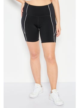 Buy Women Sportswear Fit Training Poly Shorts, Black in UAE