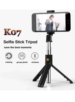 Buy 360 Rotation Cell Phone Selfie Stick Tripod Smartphone Tripod Stand All-in-1 with Integrated Wireless Remote Portable Lightweight Tall Extendable Phone Tripod for iPhone and Android Phones in UAE