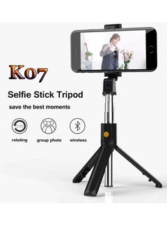 اشتري 360 Rotation Cell Phone Selfie Stick Tripod Smartphone Tripod Stand All-in-1 with Integrated Wireless Remote Portable Lightweight Tall Extendable Phone Tripod for iPhone and Android Phones في الامارات