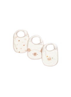 Buy Pack of 3, 100% Cotton Knitted Bibs in UAE