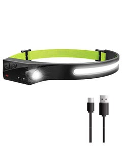 اشتري Outdoor Portable USB Rechargeable Sensor Built in Battery LED Working Light Headlamp في الامارات