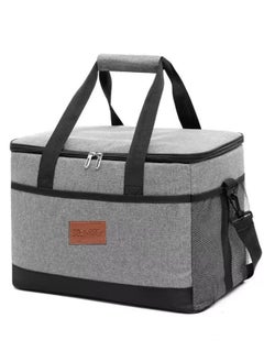 Buy MahMir® Outdoor 33L Large Cooler Bag Insulated Handbag Reusable Waterproof Oxford Ice Refrigerated Large Capacity Oxford Cloth Lightweight Fresh-keeping for Men Women Picnic BBQ Beach Lunch Grey in UAE