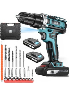 Buy JSA 21 V Cordless Drill Driver 2 Lithium Batteries Heavy Duty Drill Concrete Metal Wood Drill Screwdriver _70070 in Saudi Arabia