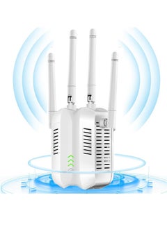 Buy WiFi Extender，WiFi Range Extender 1200Mbps，WiFi Booster Dual Band 2.4GHz & 5.8GHz，Wireless Signal Booster/Hotspot With 2600 Sq Ft Wider Coverage、 Easy Setup in Saudi Arabia