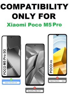 اشتري 2 Pieces Tempered Glass Screen Protector Anti-Spy Privacy Designed For Xiaomi Poco M5 Pro Full Screen Coverage And Bubble Free في الامارات