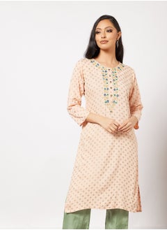 Buy Printed Kurta With Facemask in UAE