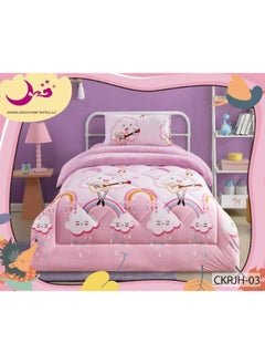 Buy Winter fluffy children's bed sheet, 3 pieces, two sides, velvet side and fur side, size 170x220 cm in Saudi Arabia