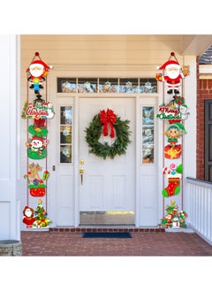 اشتري 2pcs Christmas banner.Christmas Indoor Outdoor Decorations,Hanging Christmas Tree Sign,Christmas Door Decor,Xmas Winter Decorations for Home Party.New Year decorations في الامارات