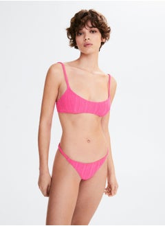 Buy Striped Textured Bikini Top in Saudi Arabia