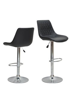 Buy Karnak PU Leather Swivel Bar Stools Set of 2 Breakfast Chairs Adjustable Swivel Stylish Pub Chairs, Counter Chairs, Height Home Kitchen, Dining Room, Island And Home Bar 322 Color Black in UAE