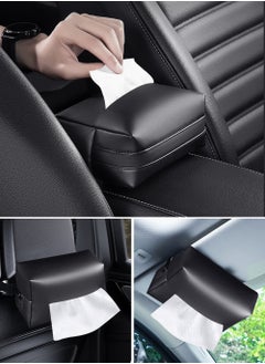 اشتري Car Tissue Holder Leather –Tissue Box Holder for Car  Leather Tissue Box Cover  Hanging Tissue Box Holder  Car Accessories في السعودية