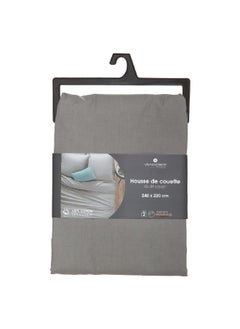 اشتري 2 Person Cotton Duvet Cover Mouse Grey 240 x 220 cm 178578B في السعودية