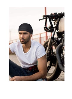 اشتري 6 Pieces Helmet Liner Skull Caps Sweat Wicking Cap Running Hats Cycling Skull Caps for Men and Women في الامارات