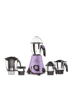 Buy Vidiem Eva premium 556 A (Lavender with Black), 750 watt mixer grinder with 5 jars in-1 juicer mixer, leak proof jars with self-lock for wet and dry spices, chutneys and curries in UAE