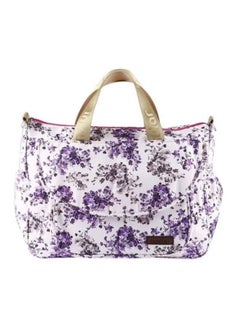 اشتري Goolsky Multifunctional Floral Print Travel Nappy Bag Simple Shape With Bottle Bag And Shoulder Strap في الامارات