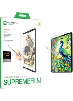 Buy Supreme Film for iPad Pro 12.9 inch (2021/2020) Screen Protector with Paper Texture simulation for Digital Artists Sketching/Drawing/Writing in UAE