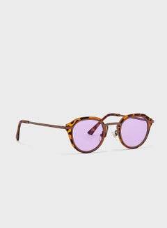 Buy Round Lens Printed Frame Sunglasses in UAE