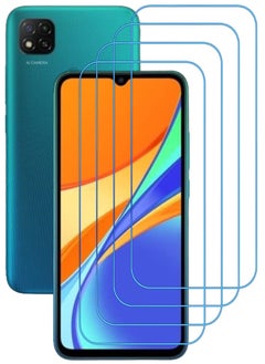 Buy 4 Pieces Antistatic ESD Dustproof Premium Quality High Definition Clear Tempered Glass Screen Protector Designed For Xiaomi Redmi 9C in UAE