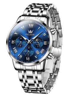 Buy Watches For Men Quartz Stainless Steel Water Resistant Watch Silver 41mm 5529 in Saudi Arabia