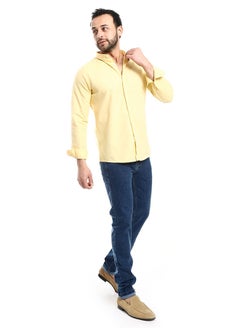 اشتري Plain Yellow Full Front Buttons Closure Men Shirt_Yellow في مصر