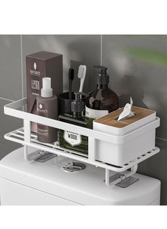 Buy Toilet Cistern Storage Rack Bathroom Hole Free Multifunctional Iron Storage Rack Bathroom Storage Rack Above Toilet in Saudi Arabia