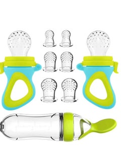 Buy Baby Food Feeder, Fresh Food - 2 Pack Fruit Feeder Pacifier, 6 Different Sized Silicone Pacifiers in UAE