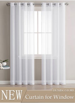 اشتري 1pcs Semi Sheer Curtains for Window Grommet Curtains for Girls Room Bedroom Living Room 137*274cm في الامارات