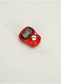 اشتري Portable Finger Hand Ring Counting Tasbeeh/Digital Tasbeeh Counter LCD Screen Hand Held Tally Counter/Digital Tally Counter-Red في الامارات