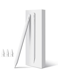 اشتري قلم iPad الجيل التاسع والعاشر، قلم لمس سريع الشحن لمدة 10 دقائق لقلم Apple Pencil الأول/الثاني iPad 6/7/8/9/10، iPad Pro 11 بوصة و12.9 بوصة، iPad Air 3/4/5، iPad Mini 5/6 مع رفض النخيل، حساسية الميل في السعودية