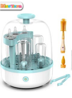 اشتري Double layer Baby Bottle Steam Sterilizer Sanitizer for Baby Bottles Pacifiers Breast Pumps Teething toys Large Capacity and 99.99% Cleaned in 8 Mins 360 Degree high Temperature Steam BottleSterilizer في السعودية