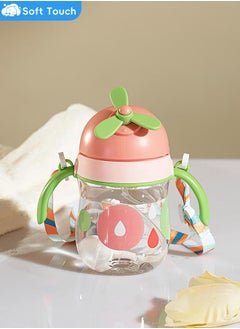 Buy Baby Straw Bottle Toddler Water Bottle Sippy Cup for Baby 6-12 Months Baby Straw Cup with Handles 300ml (Pink) in Saudi Arabia