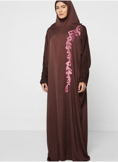 Buy Embroidered Detail Cuff Prayer Dress in UAE