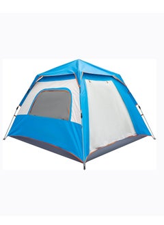 اشتري Easy Setup Pop Up Camping Tent Double Layered D210 Polyester with Anti-UV Coating, Dust and Wind Proof, 240Lx240Wx155H cm, 4.5kg, WaterProof, Automatic, Perfect for Outdoor Camping Adventures! في السعودية