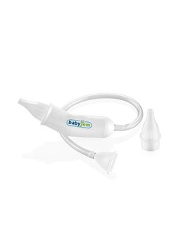 Buy Babyjem Nasal Aspirator for Babies, 0-3 Months, Transparent, Hygienic, 3 Disposable Tips, Comfortable Breathing, Suction Device, Easy to Use, Safe, Absorbent Filter in UAE