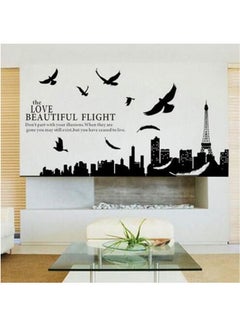 Buy City Silhouette Of Paris Without White Side Pvc Transparent Film Wall Stickers in Egypt