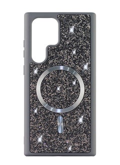 Buy Glitter Back Case For Samsung Galaxy S23 ultra Luxury Bling Glitter  Magnetic MagSafe Design Back Cover for Girls Women Bumper Anti-Scratch Bumper Slim Shell Phone Case (Grey) in Egypt