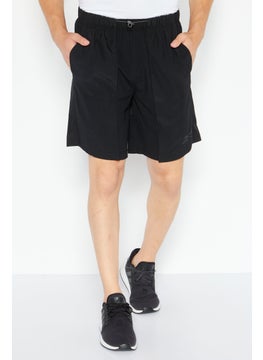 اشتري Men Sportswear Fit Brand Logo Training Short, Black في الامارات