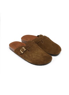 Buy Tujoo Men Suede Leather Clog Olive in Egypt