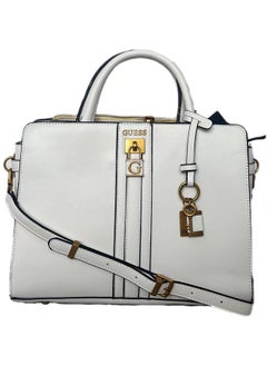 Buy GUESS Ginevra Logo Elite Society White Satchel for Women Cloud wash SB867506 in UAE