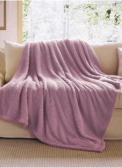 Buy Lavita Embossed Velvet Blanket 200 × 230 - Purple in Saudi Arabia