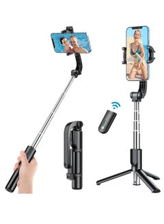 Buy Selfie Stick Tripod Bluetooth Extendable Phone Tripod Selfie Stick With Wireless Remote Shutter in Saudi Arabia