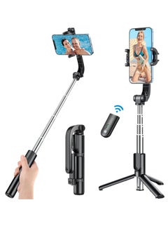 Buy Selfie Stick Tripod Bluetooth Extendable Phone Tripod Selfie Stick With Wireless Remote Shutter in Saudi Arabia