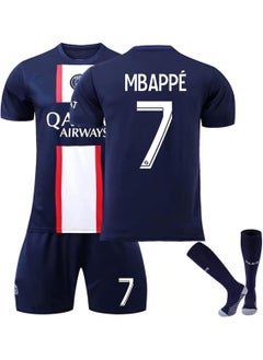 اشتري طقم جيرسي لكرة القدم للأطفال رقم 7 من Mbappe Paris، قميص تدريب للعبة في السعودية