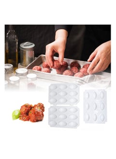 Buy Kibbeh Rolls Maker Mold Meatball Mold Processor Manual Meatloaf Maker Press Tool DIY Upgrade 9 Grids 7 cm Large Size Homemade Meat Maker Kitchen Accessories in UAE