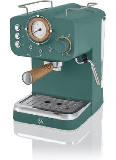 اشتري Swan Nordic Espresso Machine, Pine Green, 15 Bars of Pressure, Milk Frother, 1.2L Tank, Scandi Style, SK22110GREN في الامارات