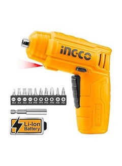Buy Lithium-Ion Cordless Screwdriver, Powered Screwdriver Led Rechargeable Handy Drill Screwdriver With 11 Pc Accessories, 1Pcs Magnetic Bit Holder in Egypt