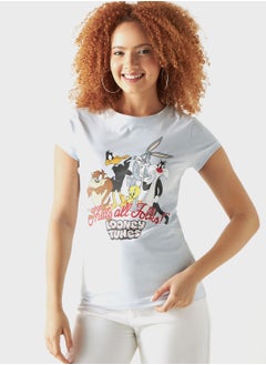 Buy Looney Tunes Print T-Shirt in Saudi Arabia